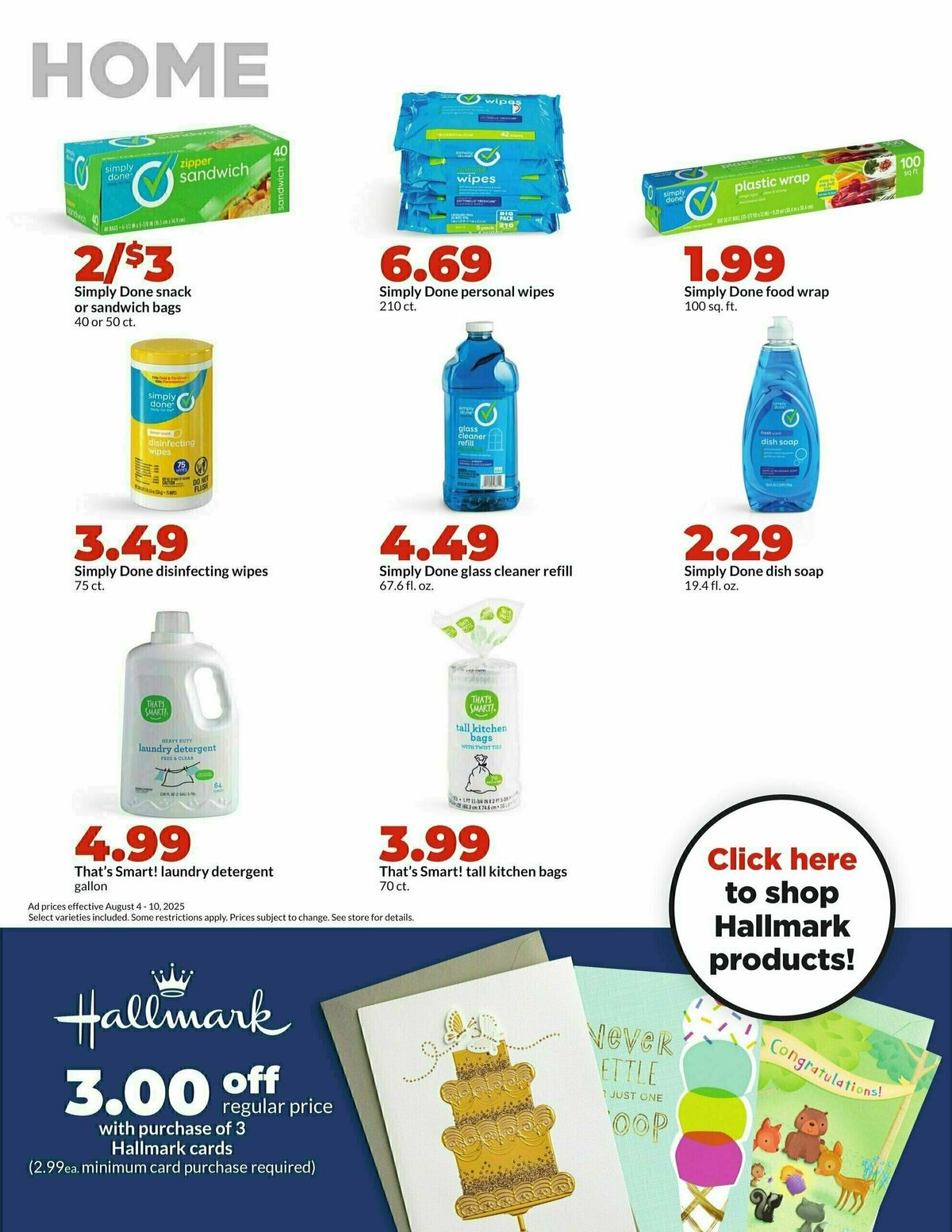 Hy-Vee Weekly Ad from August 4