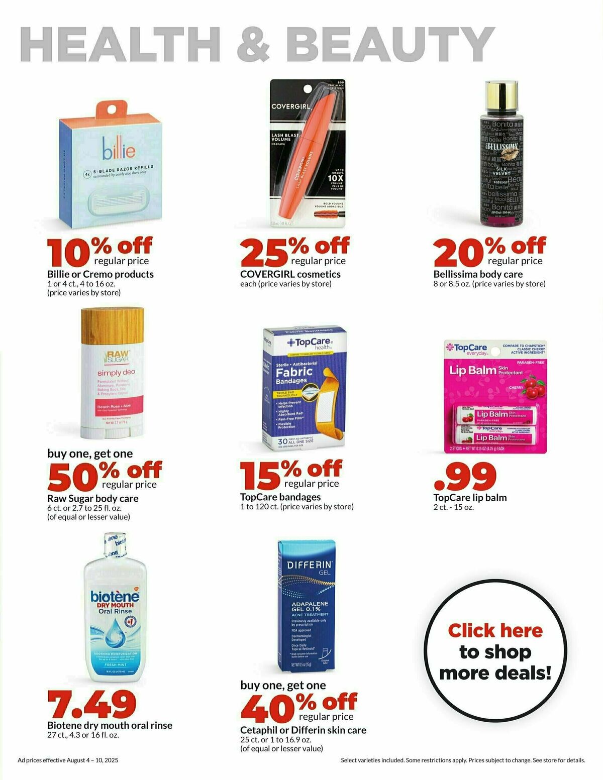 Hy-Vee Weekly Ad from August 4