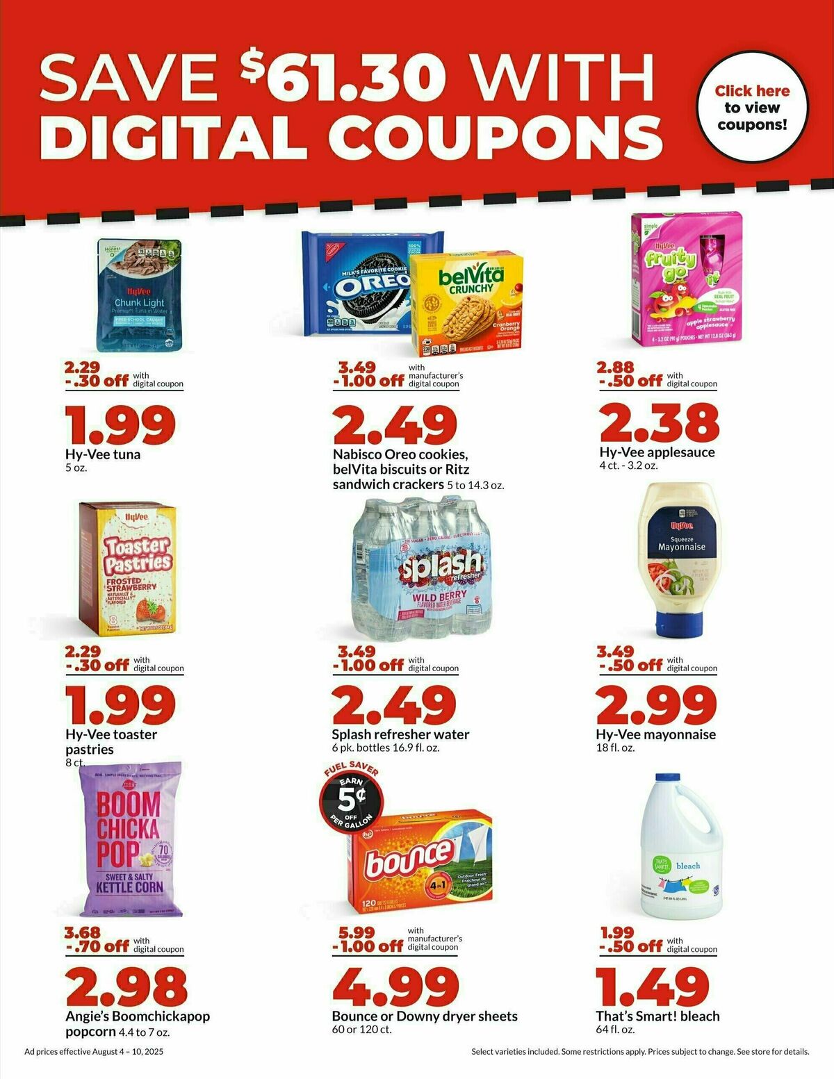 Hy-Vee Weekly Ad from August 4