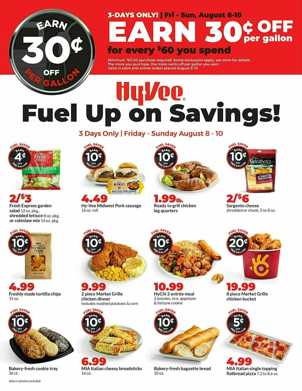 Hy-Vee 3 Day Sale Weekly Ad from August 8