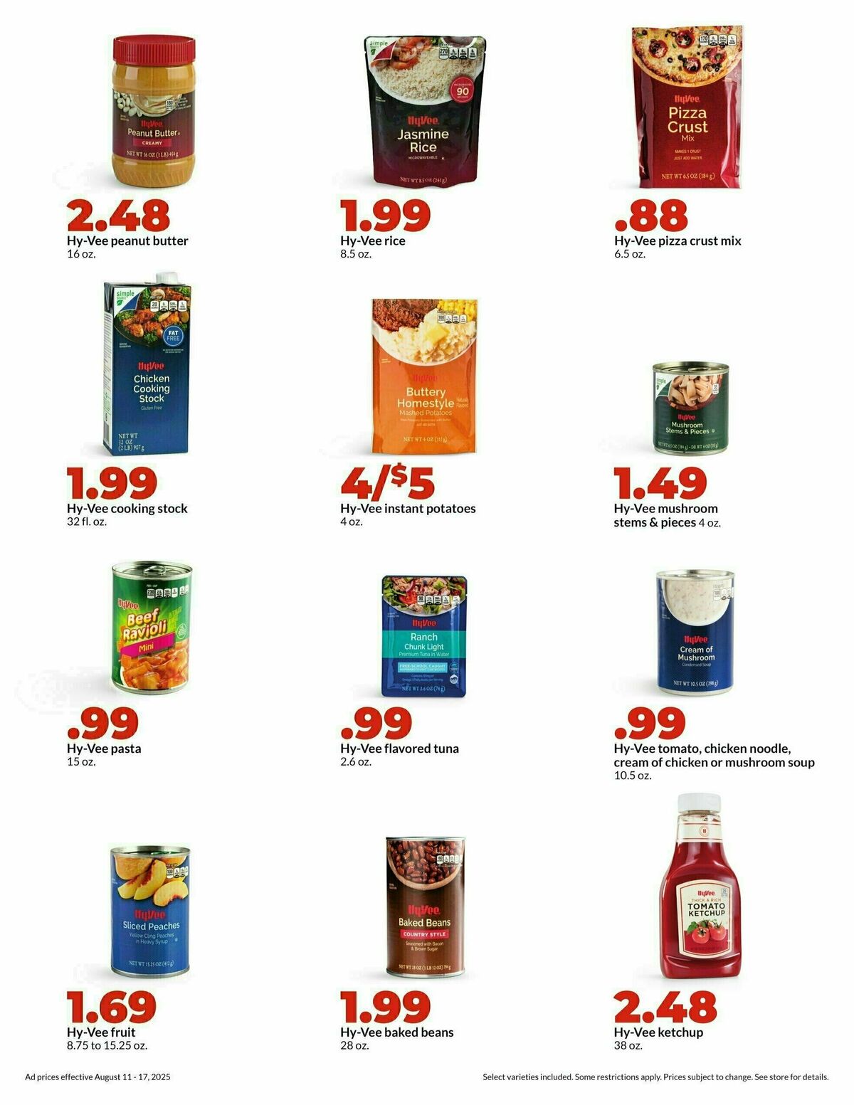 Hy-Vee Weekly Ad from August 11