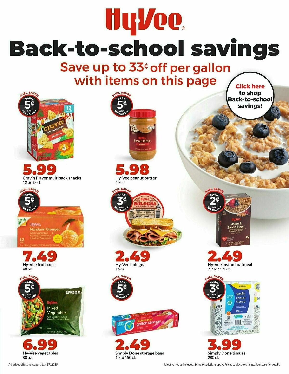 Hy-Vee Weekly Ad from August 11