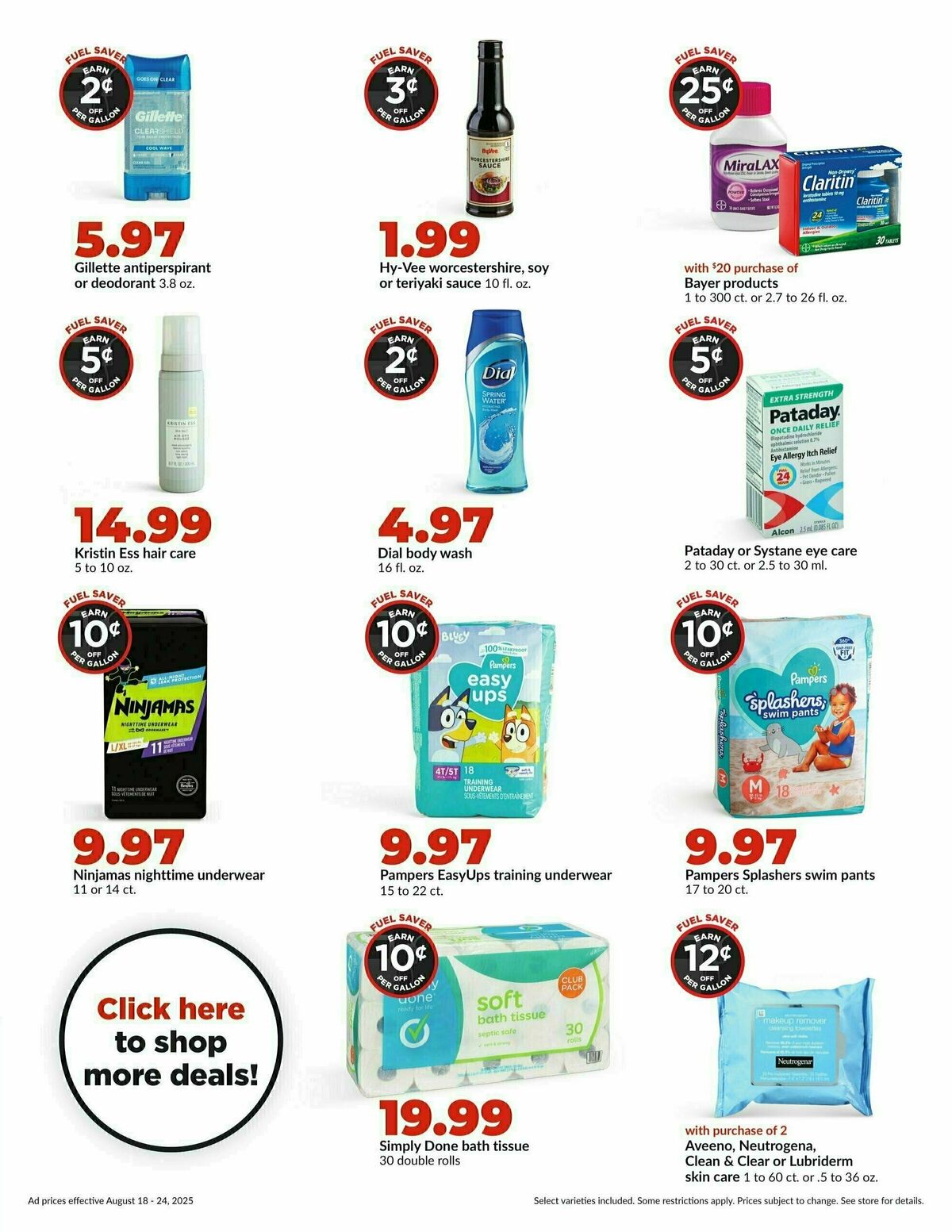 Hy-Vee Weekly Ad from August 18