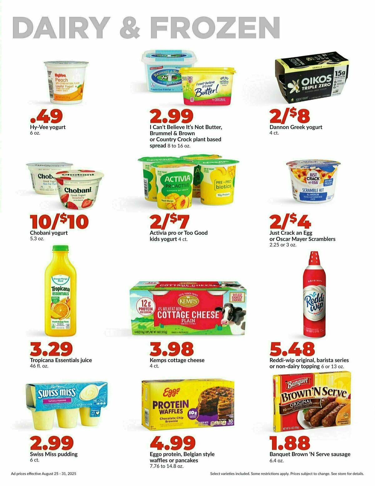 Hy-Vee Weekly Ad from August 25