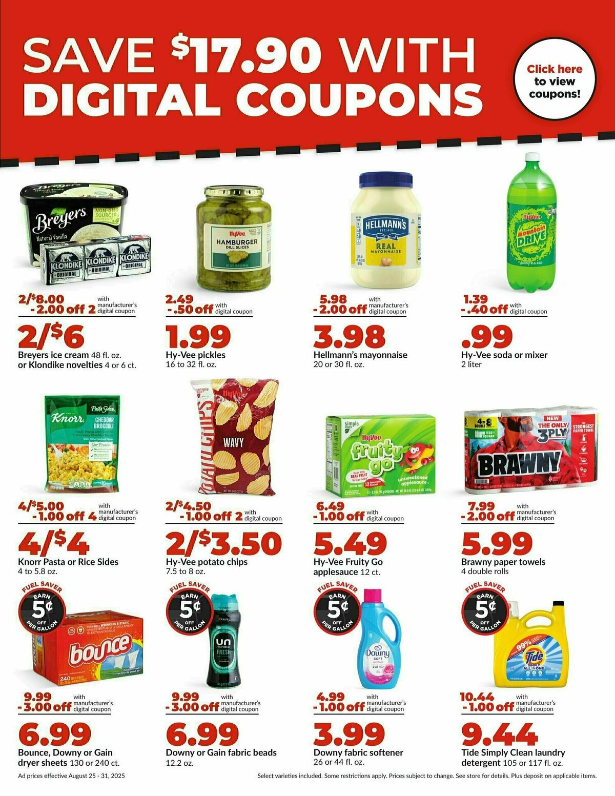 Hy-Vee Weekly Ad from August 25