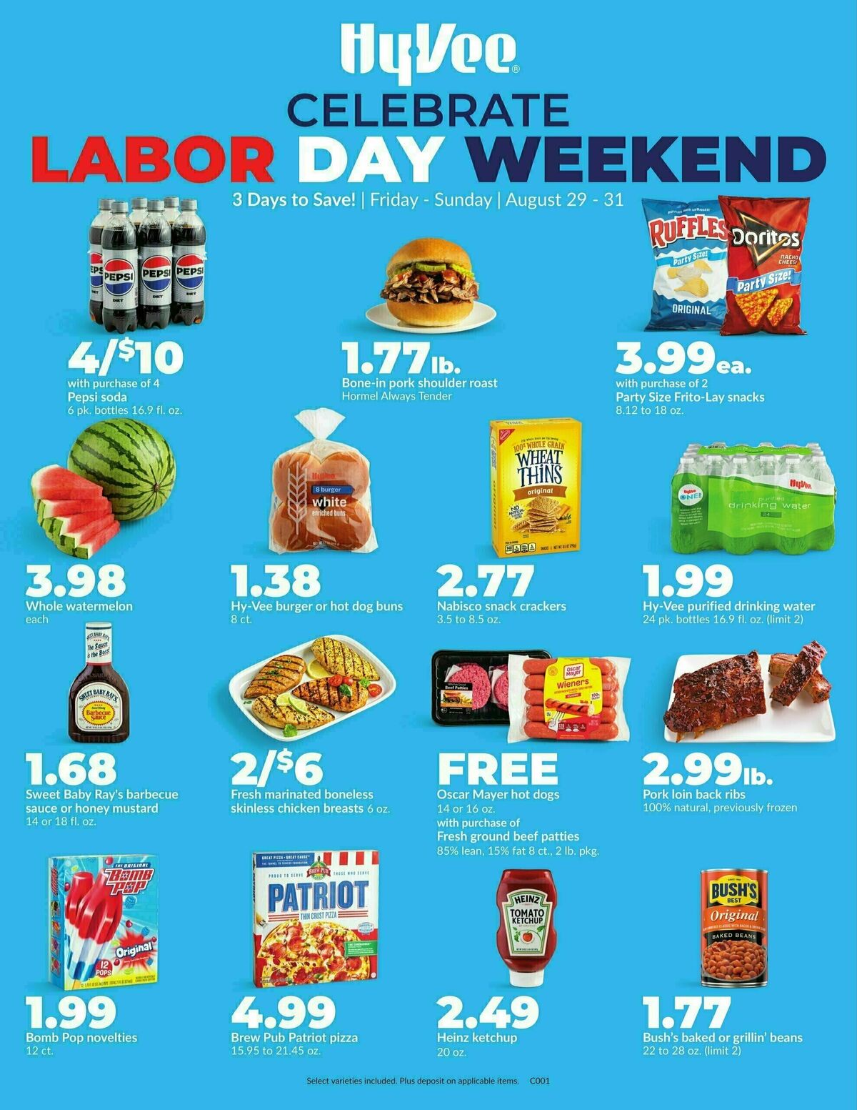 Hy-Vee Celebrate Labor Day Weekend Weekly Ad from August 29