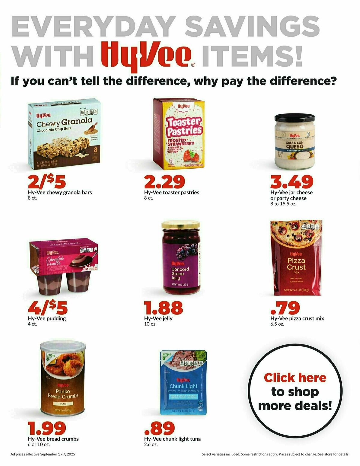 Hy-Vee Weekly Ad from September 1