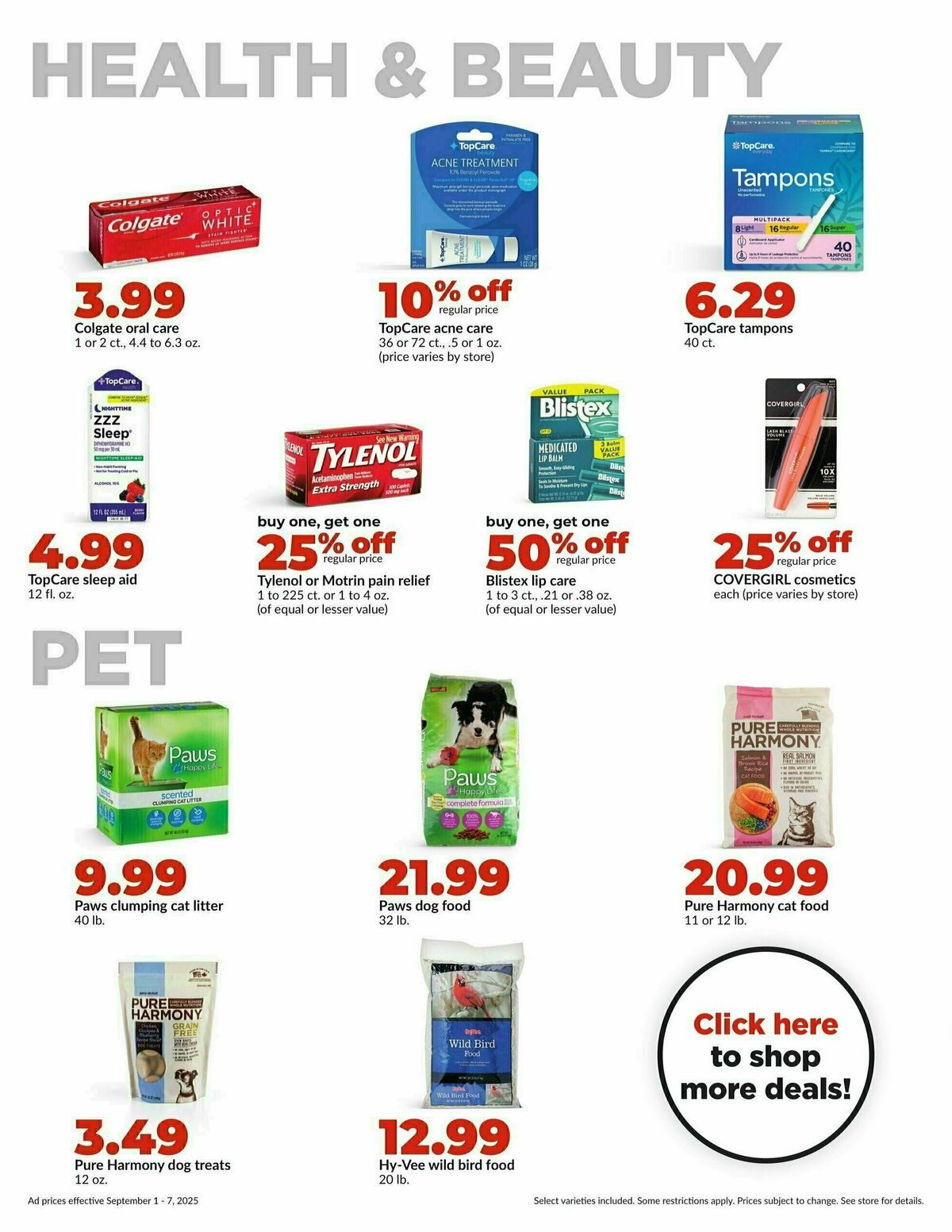 Hy-Vee Weekly Ad from September 1