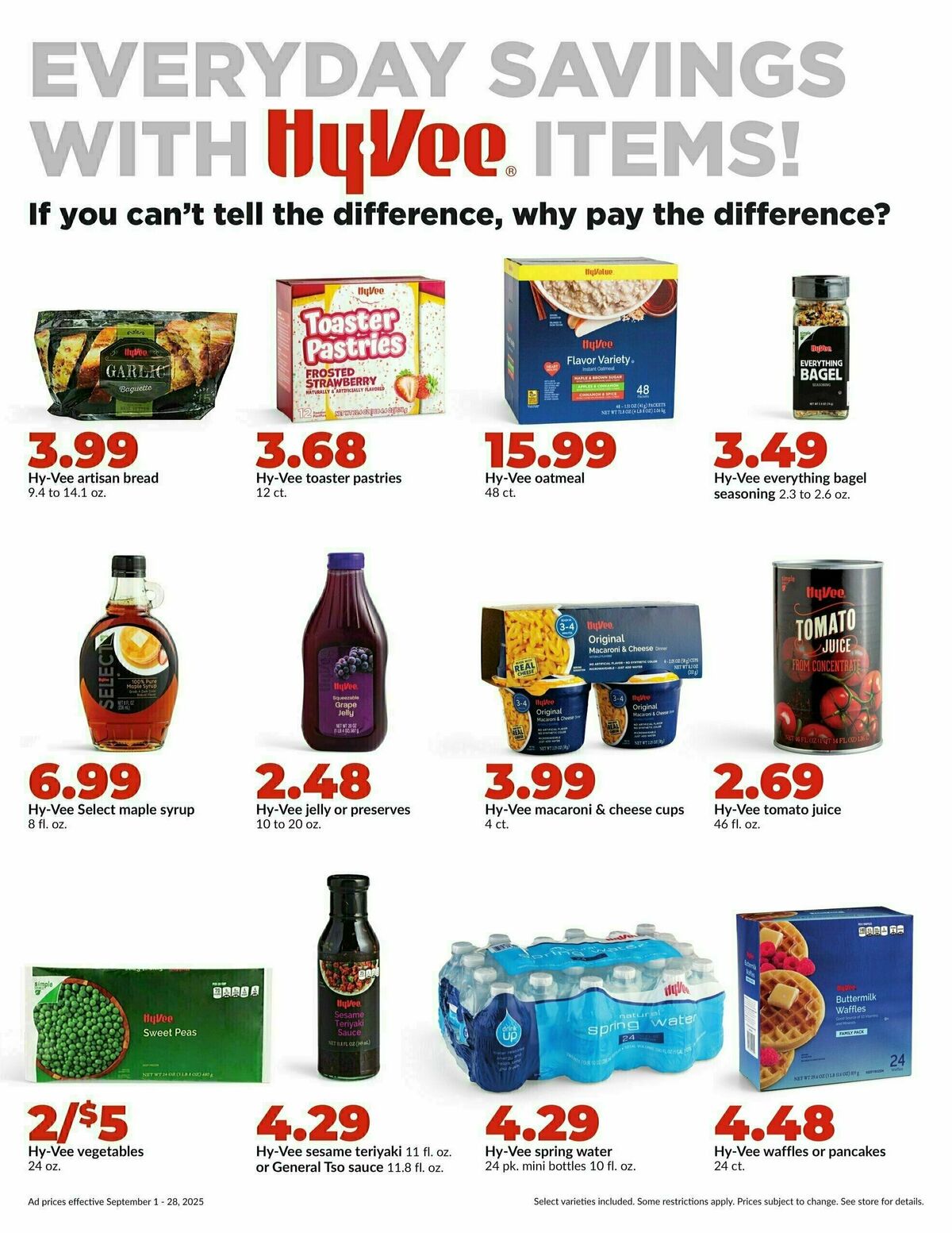 Hy-Vee Monthly Weekly Ad from September 1