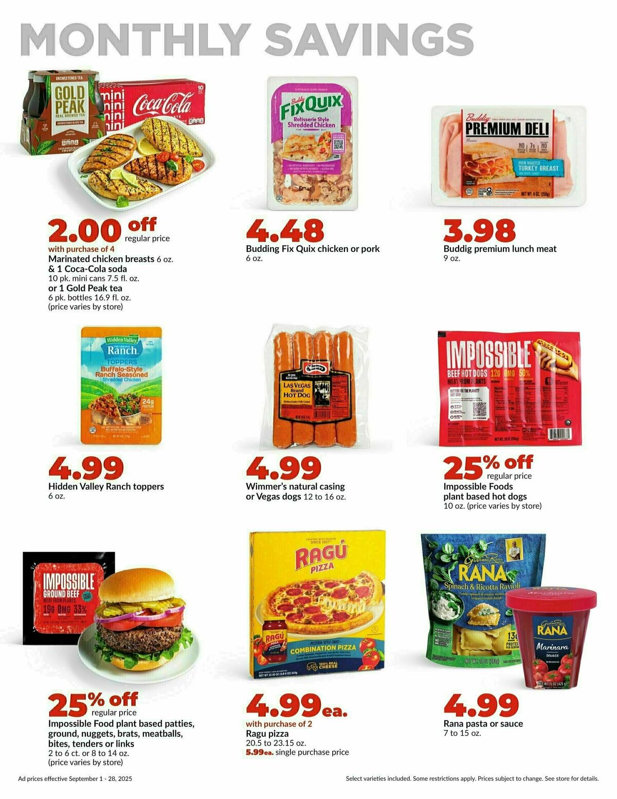 Hy-Vee Monthly Weekly Ad from September 1