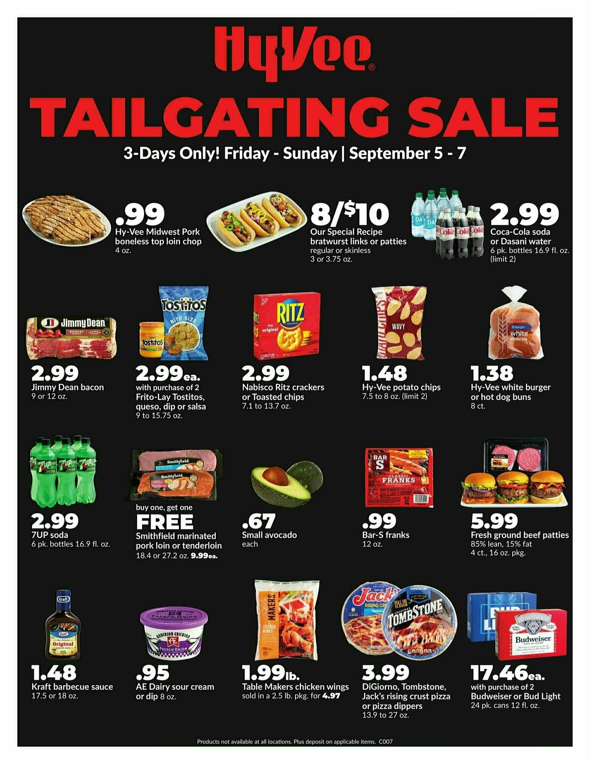 Hy-Vee Tailgating Sale Weekly Ad from September 5