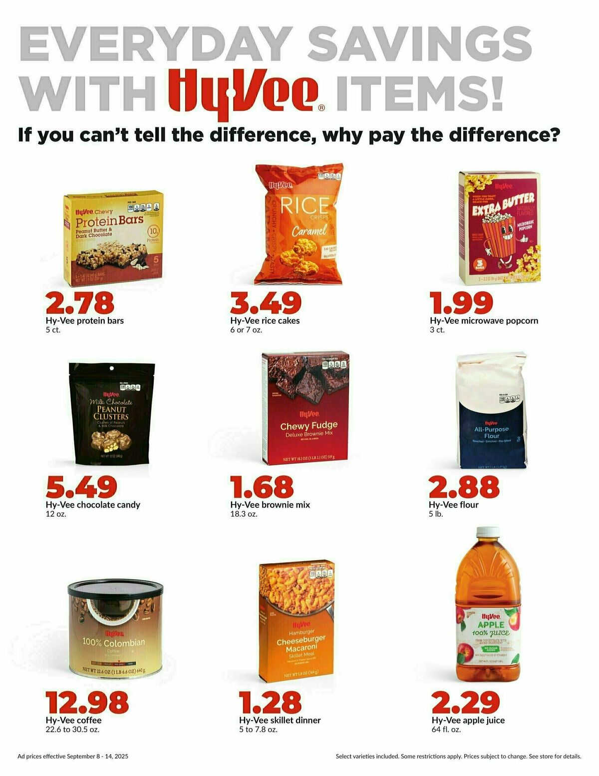 Hy-Vee Weekly Ad from September 8