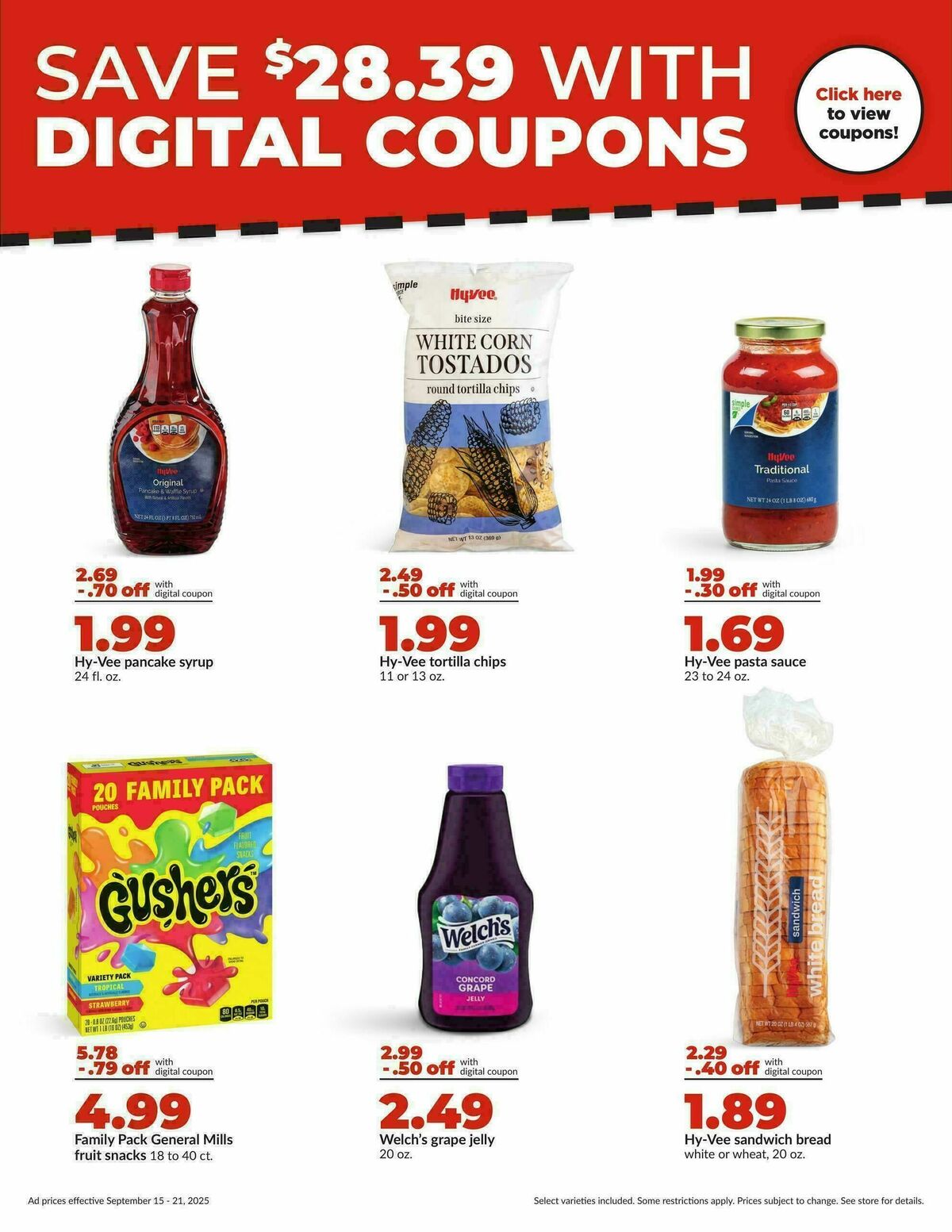 Hy-Vee Weekly Ad from September 15