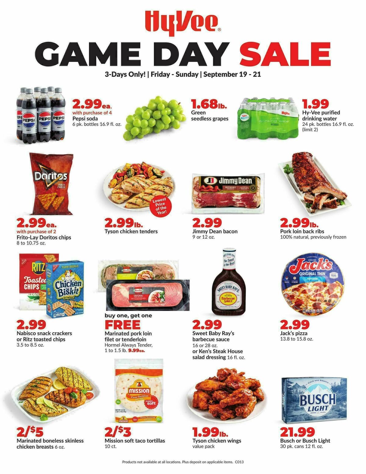 Hy-Vee Game Day Sale Weekly Ad from September 19
