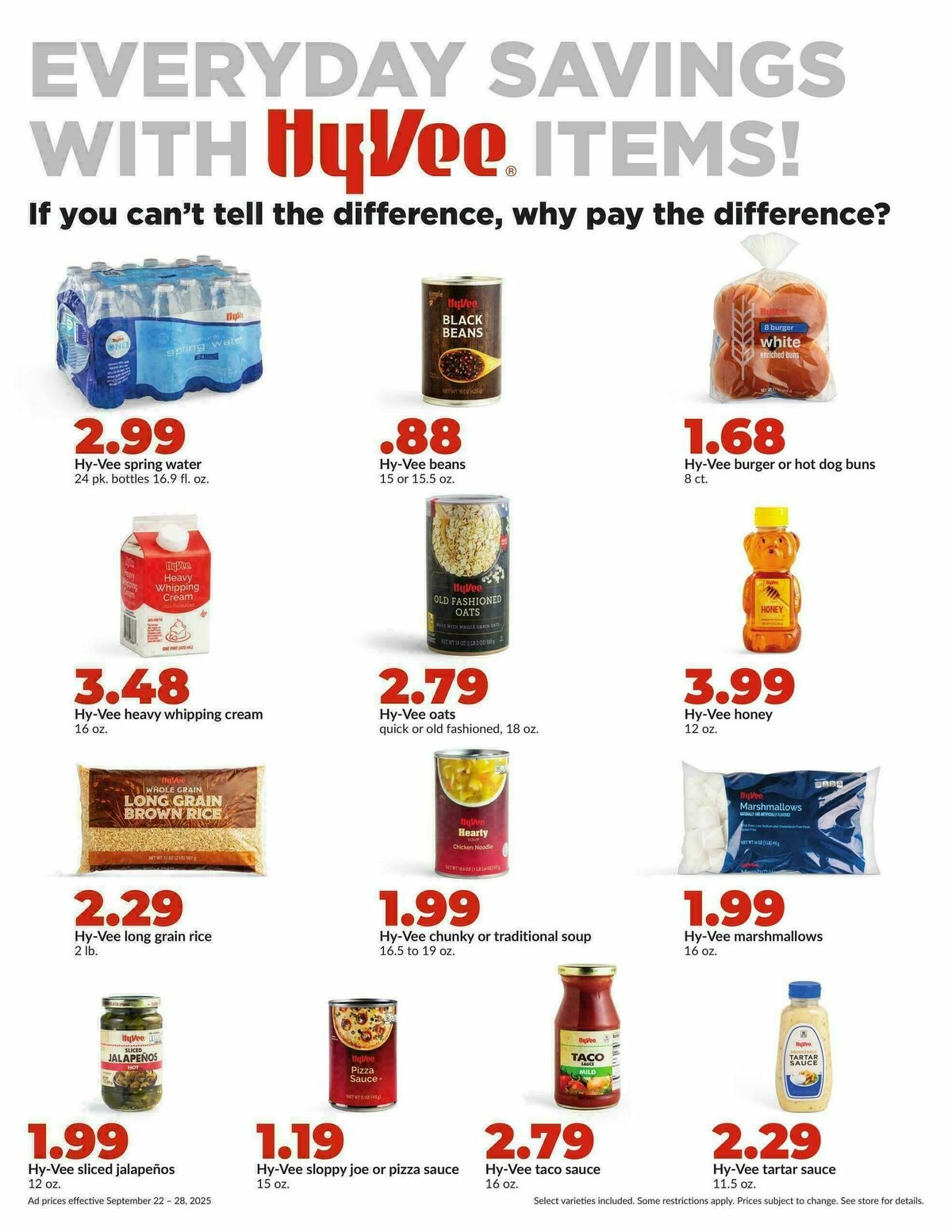 Hy-Vee Weekly Ad from September 22