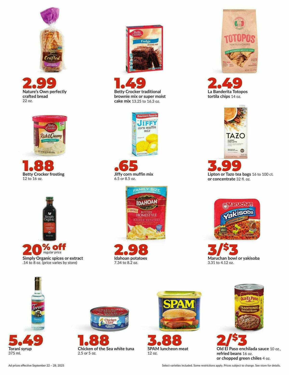 Hy-Vee Weekly Ad from September 22