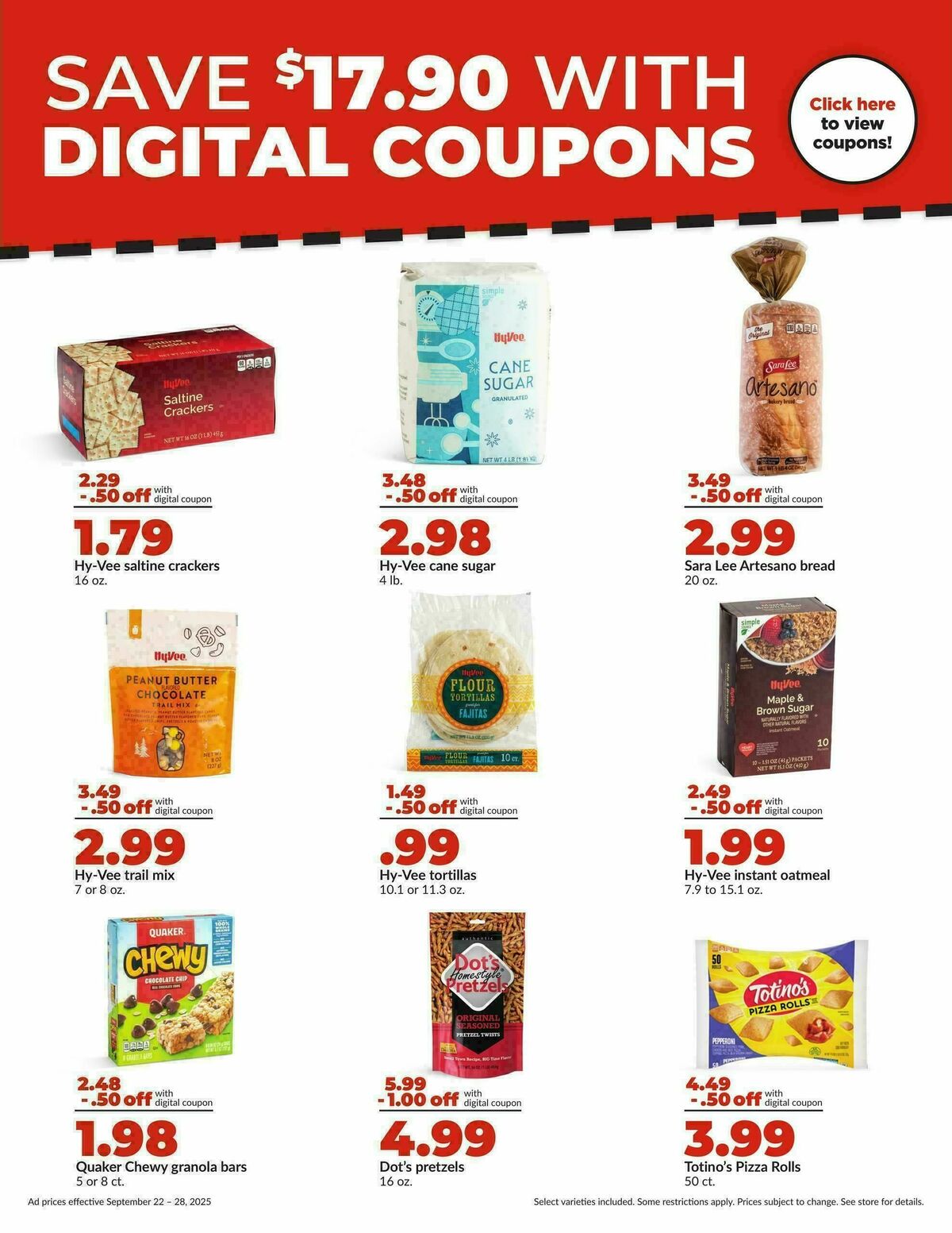 Hy-Vee Weekly Ad from September 22