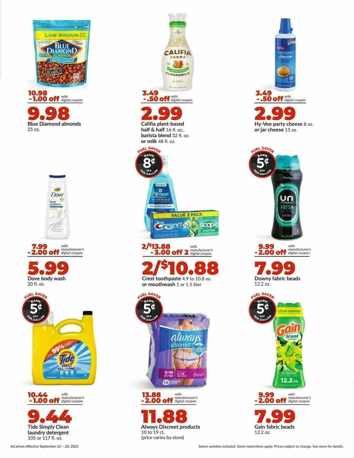 Hy-Vee Weekly Ad from September 22