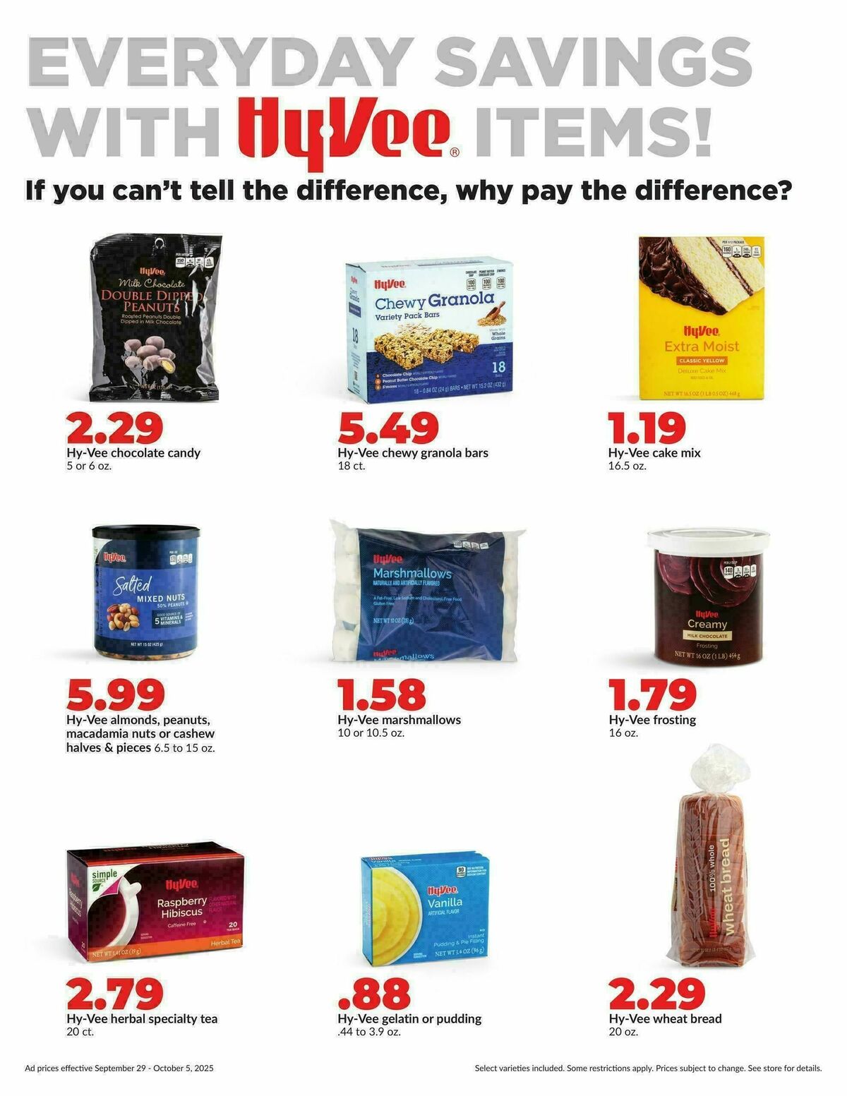 Hy-Vee Weekly Ad from September 29
