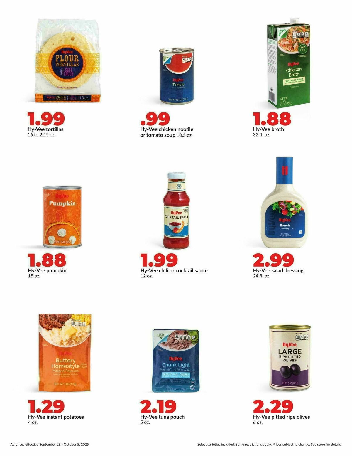 Hy-Vee Weekly Ad from September 29