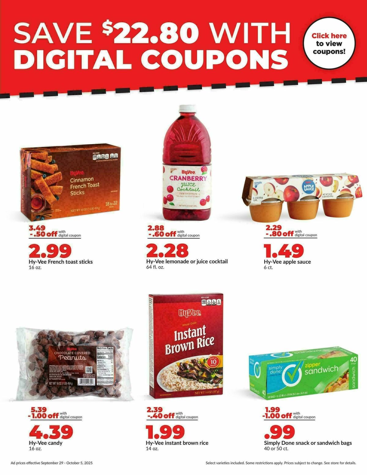 Hy-Vee Weekly Ad from September 29