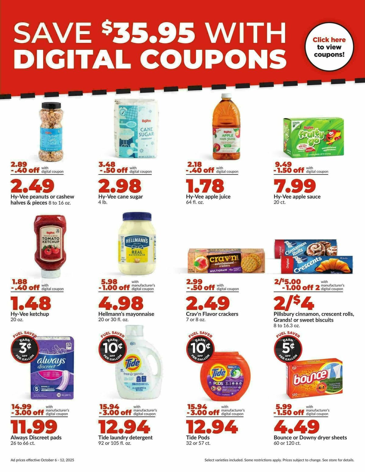 Hy-Vee Weekly Ad from October 6