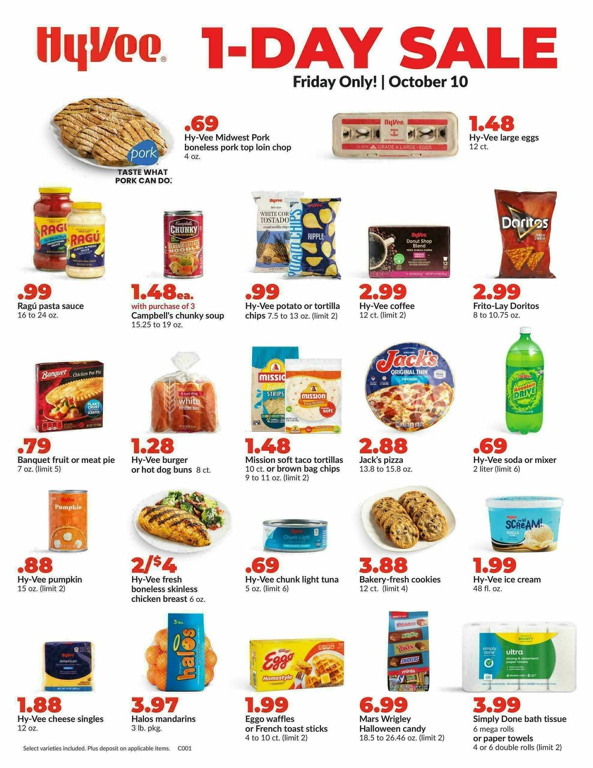 Hy-Vee 1-DAY SALE Weekly Ad from October 10