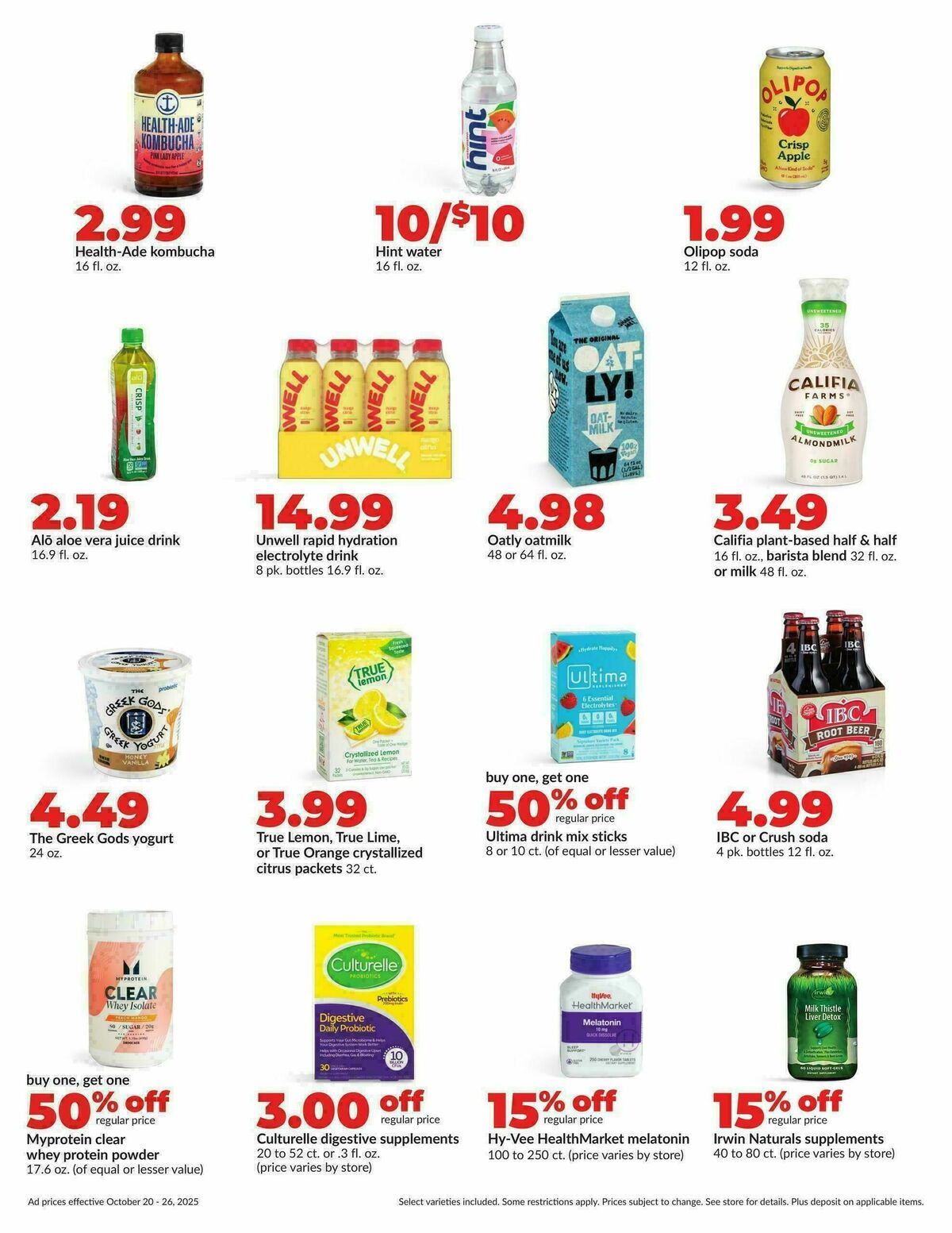 Hy-Vee Weekly Ad from October 20
