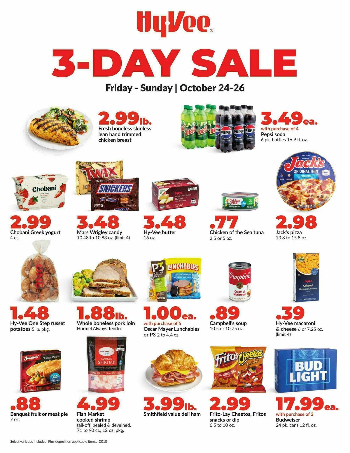 Hy-Vee 3-DAY SALE Weekly Ad from October 24