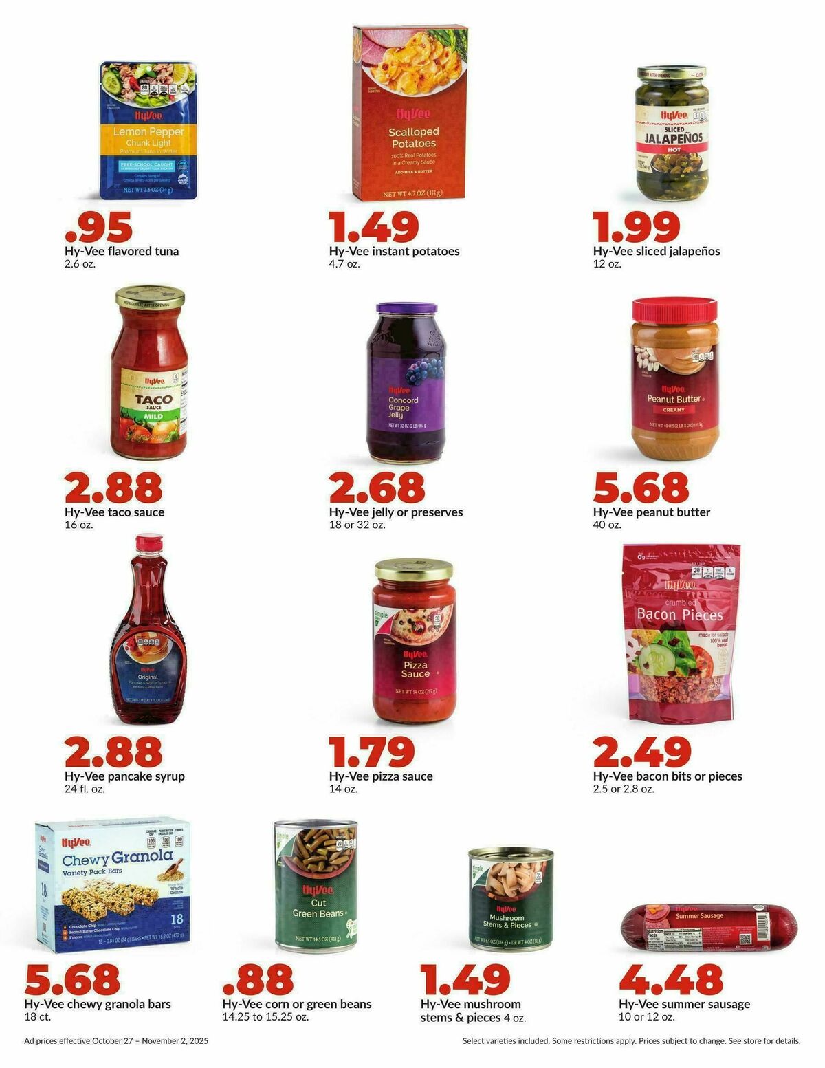 Hy-Vee Weekly Ad from October 27