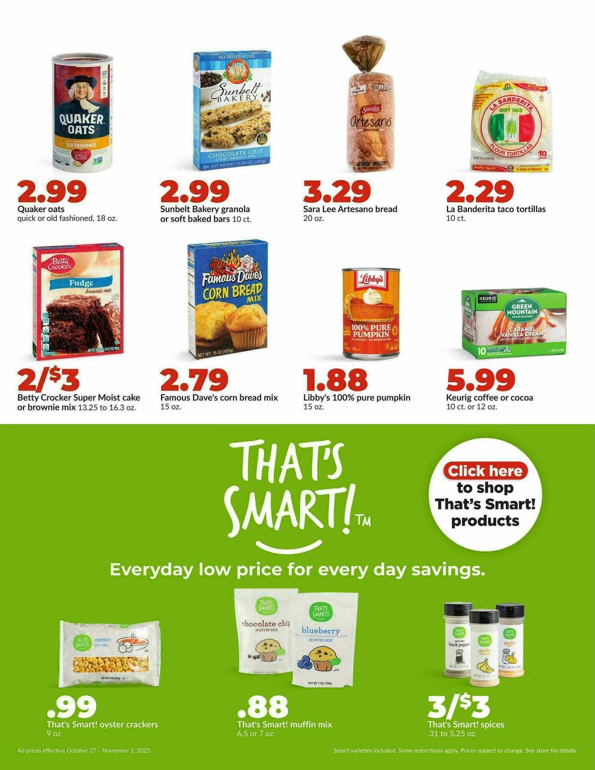 Hy-Vee Weekly Ad from October 27