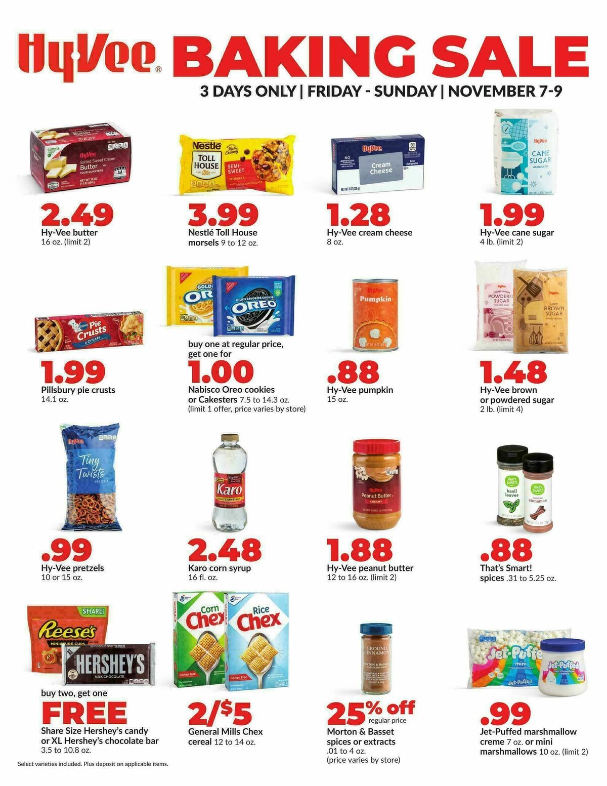 Hy-Vee Baking Sale Weekly Ad from November 7