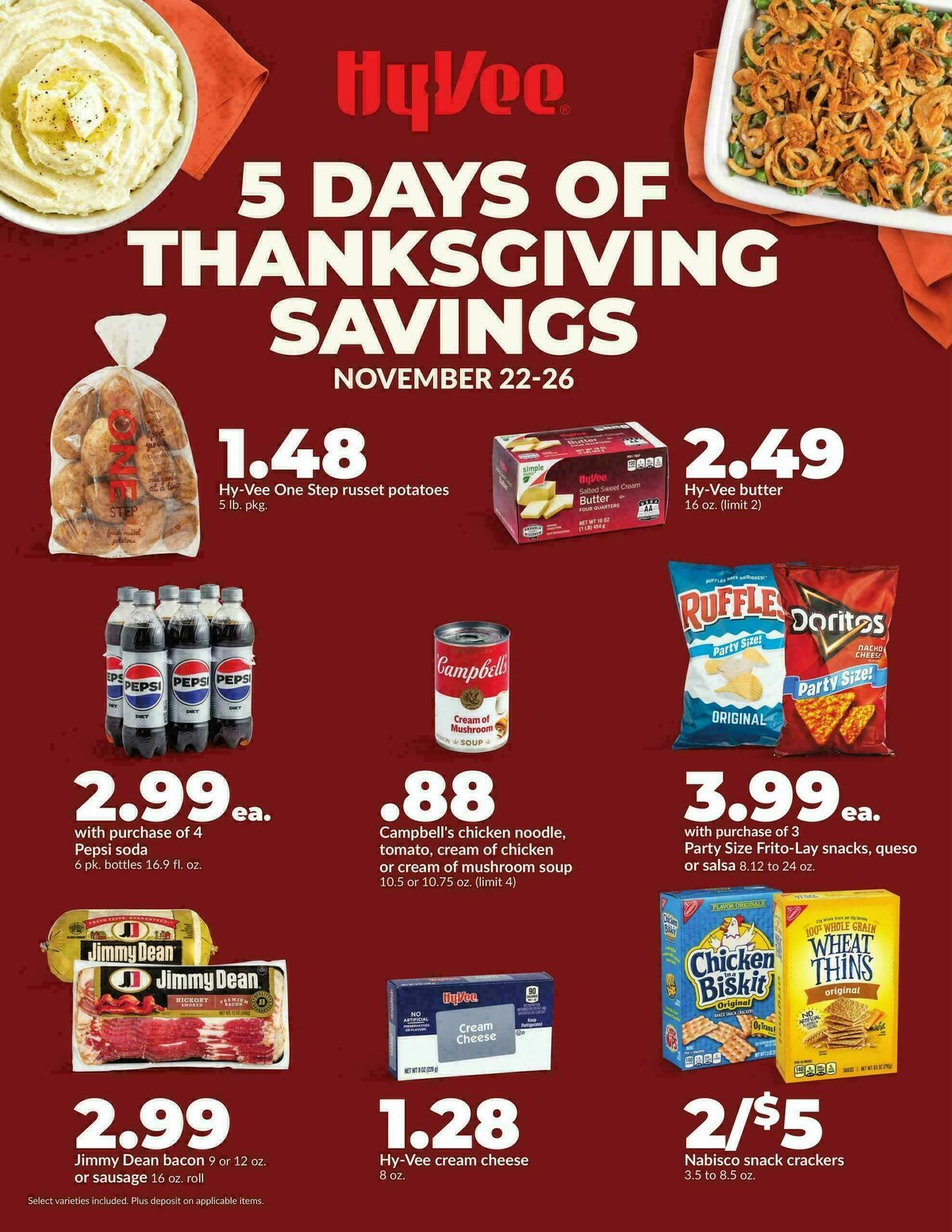 Hy-Vee 5 DAYS OF THANKSGIVING SAVINGS Weekly Ad from November 22