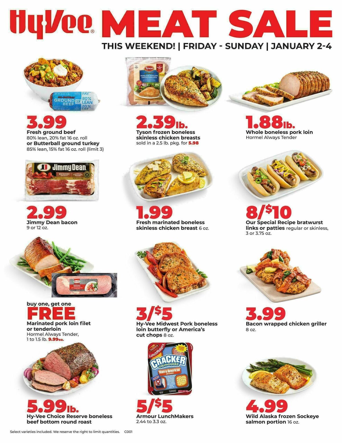 Hy-Vee Meat Sale Weekly Ad from January 2