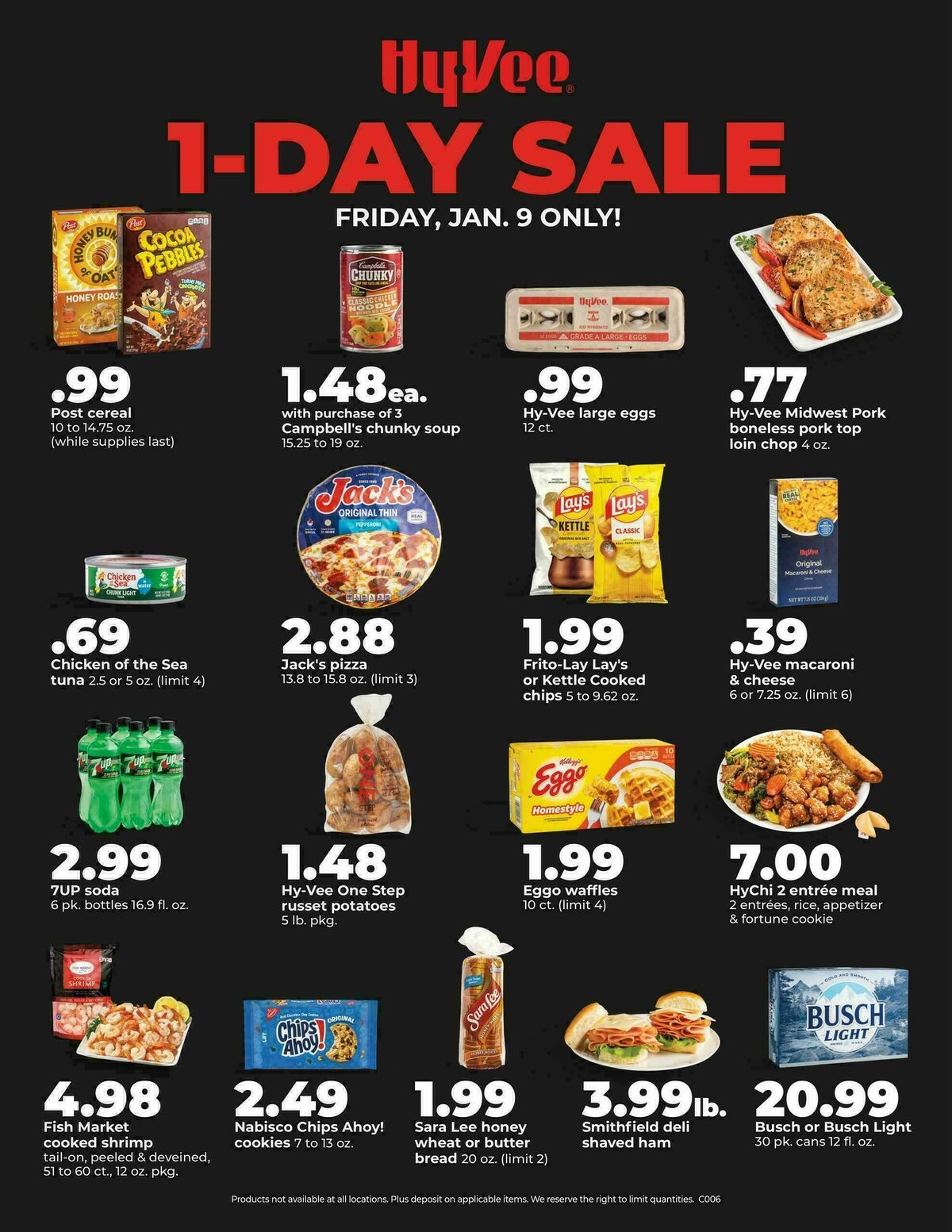 Hy-Vee 1 Day Sale Weekly Ad from January 9