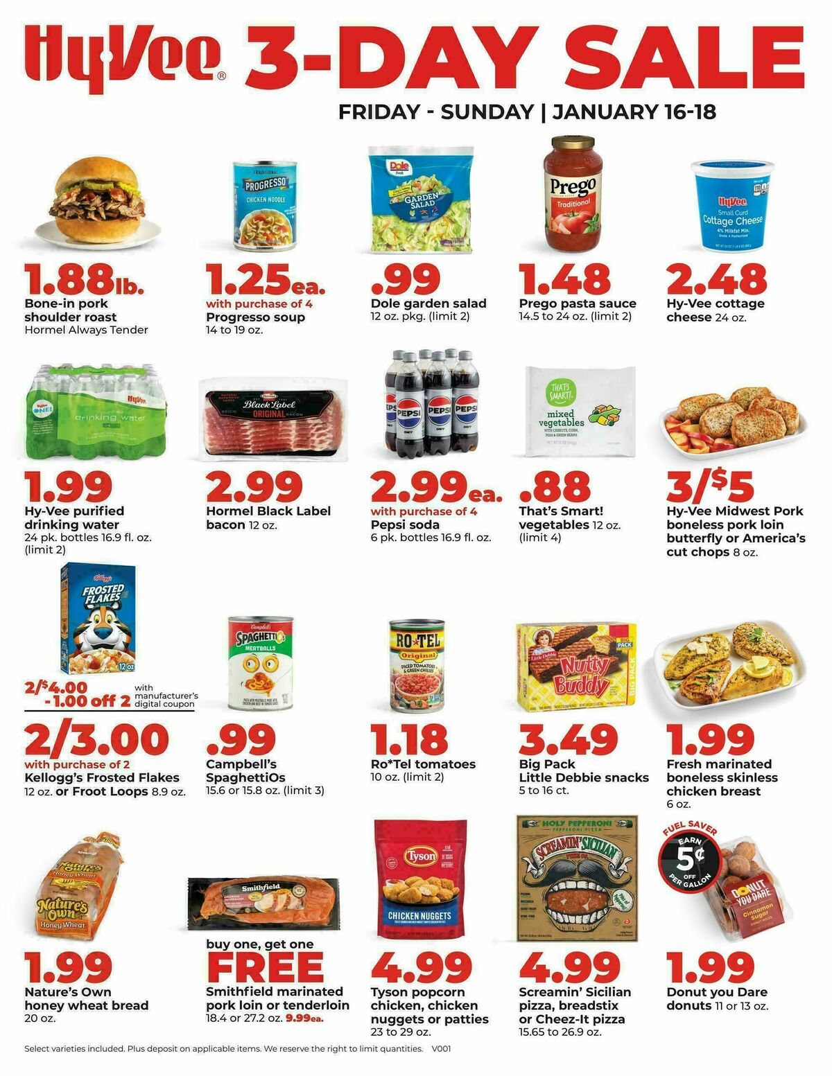 Hy-Vee 3-Day Sale Weekly Ad from January 16