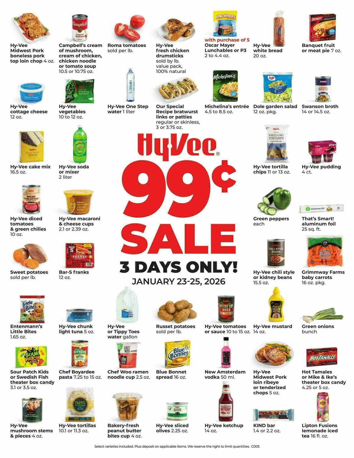 Hy-Vee 99 Cent Sale! Weekly Ad from January 23