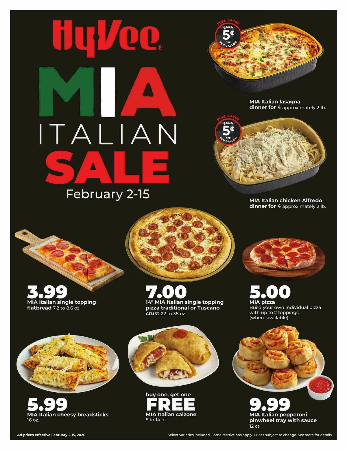 Hy-Vee Mia Italian Sale Weekly Ad from February 2