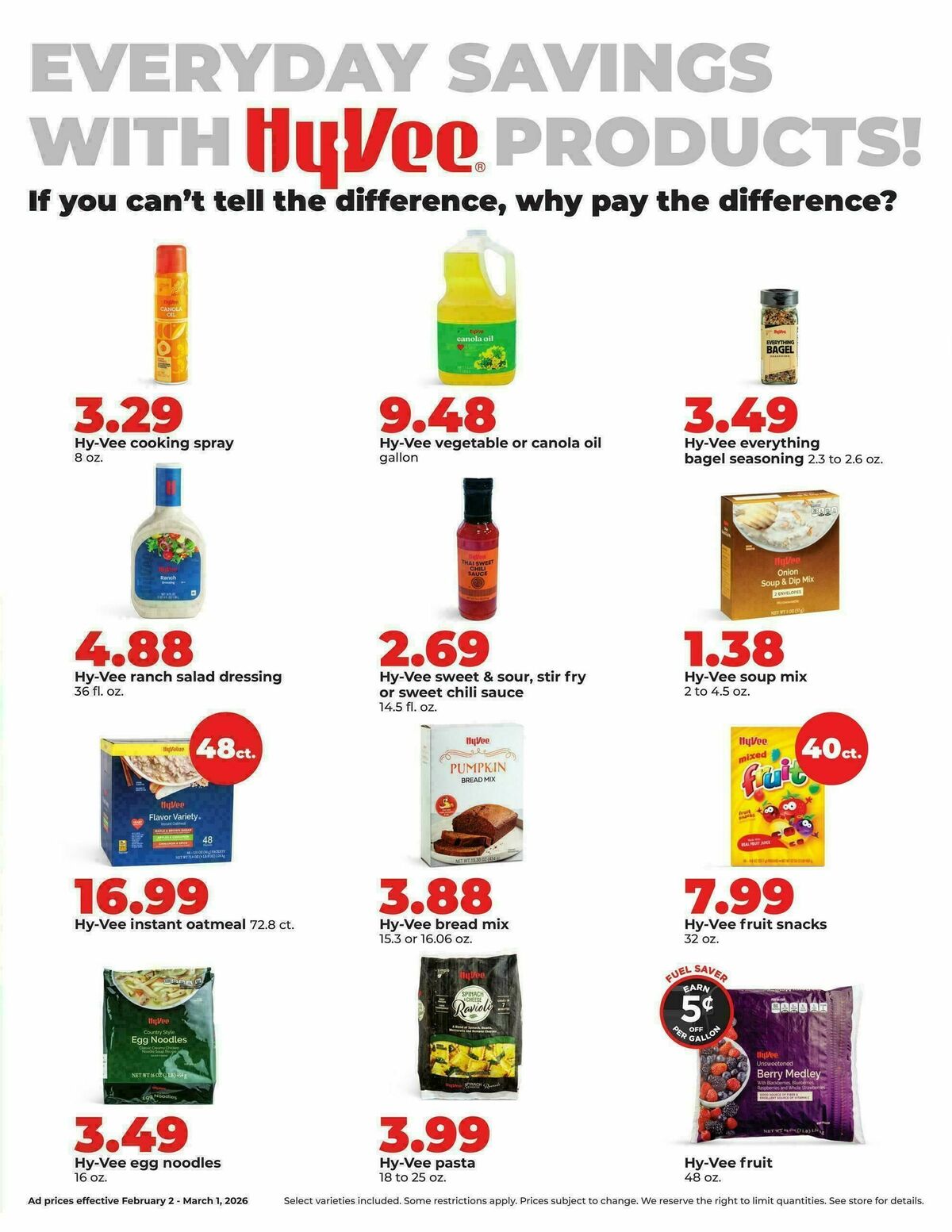 Hy-Vee Deals Good All Month Long Weekly Ad from February 2