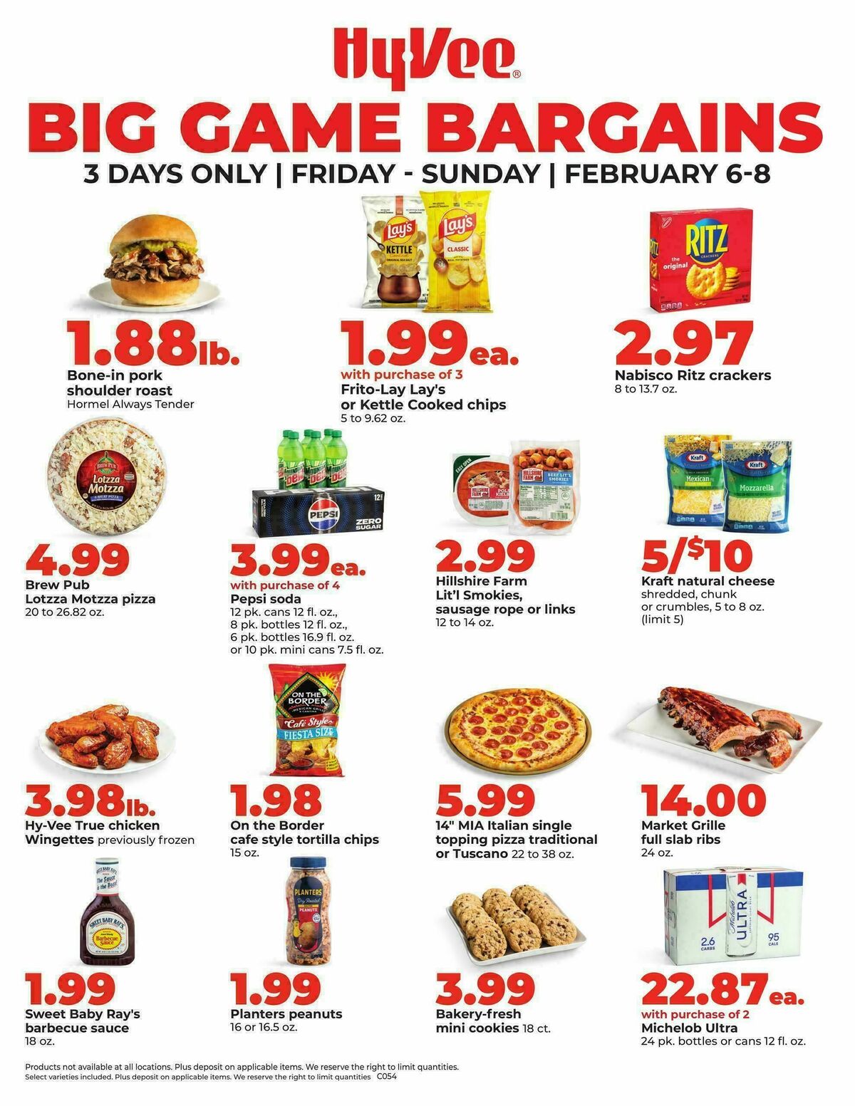 Hy-Vee Big Game Bargains Weekly Ad from February 6