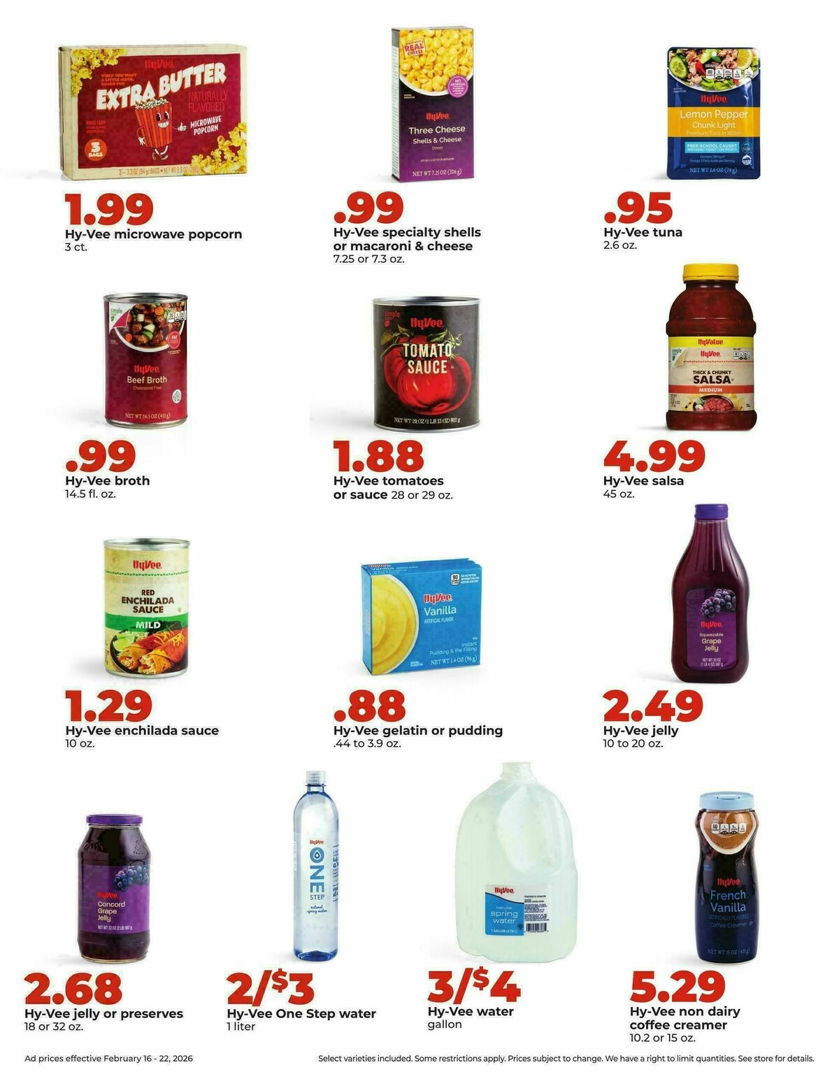 Hy-Vee Weekly Ad from February 16