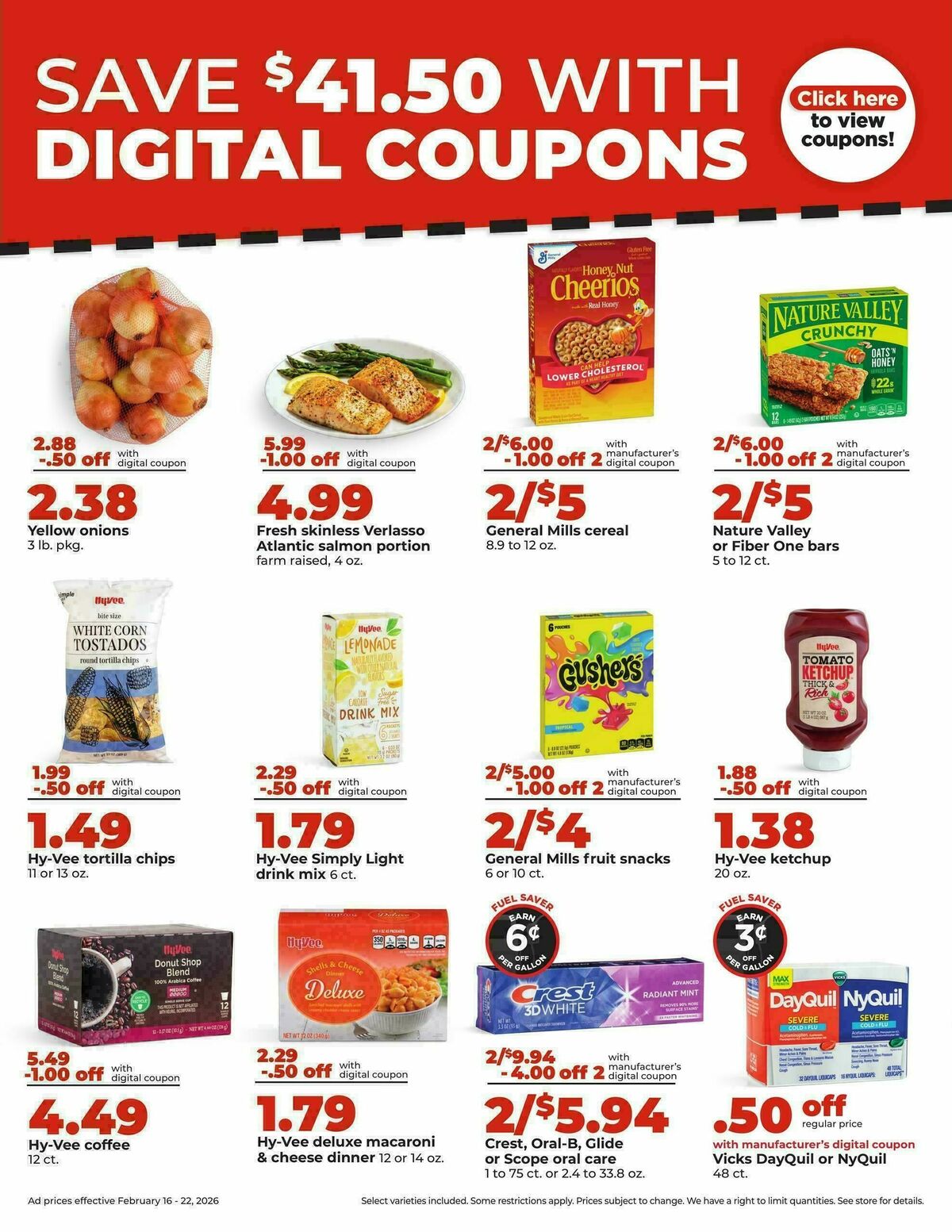 Hy-Vee Weekly Ad from February 16