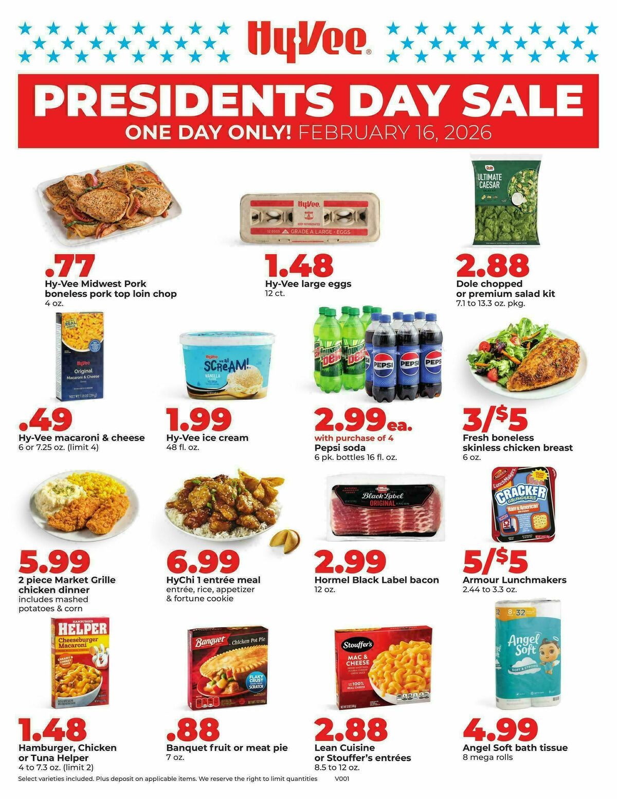 Hy-Vee President's Day Sale Weekly Ad from February 16