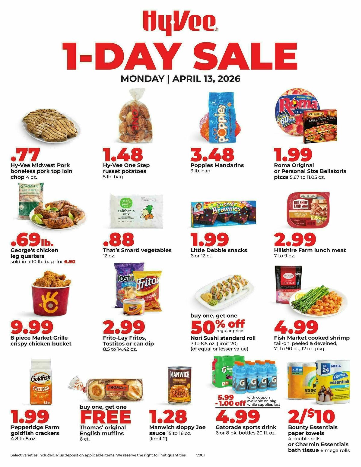 Hy-Vee 1 Day Sale Weekly Ad from April 13