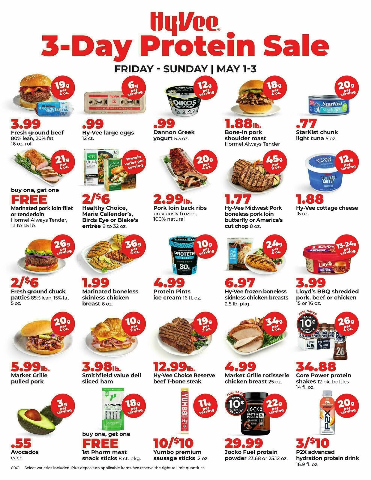 Hy-Vee 3-DAY PROTEIN SALE Weekly Ad from May 1