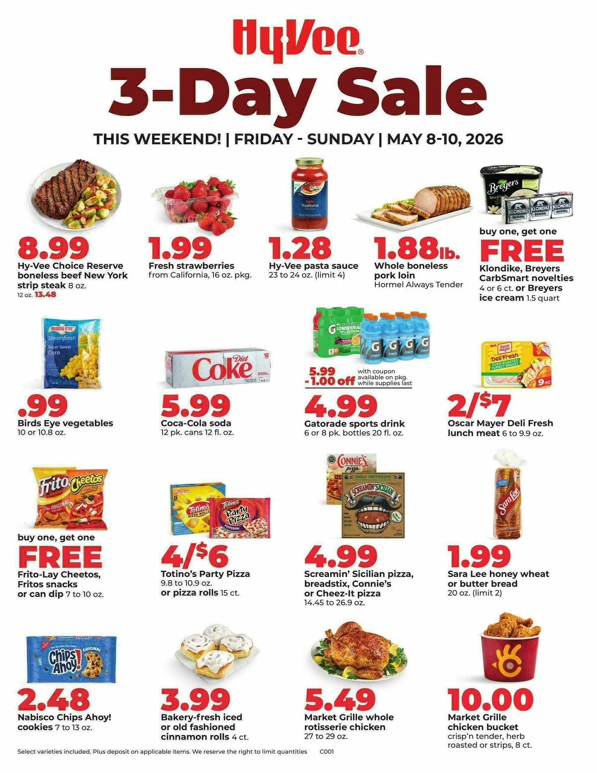 Hy-Vee 3 DAYS ONLY! Weekly Ad from May 8