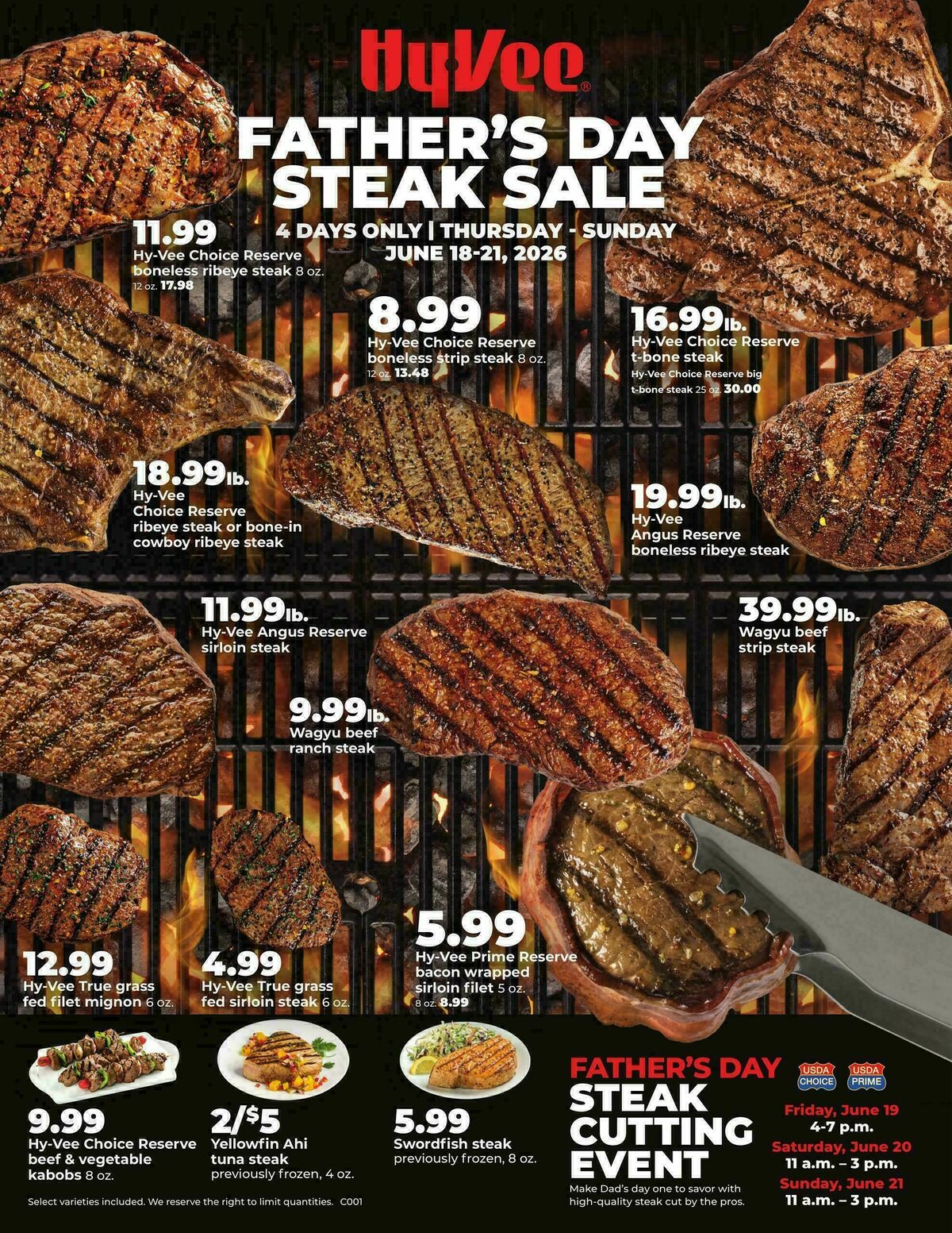 Hy-Vee Father's Day Steak Sale Weekly Ad from June 18