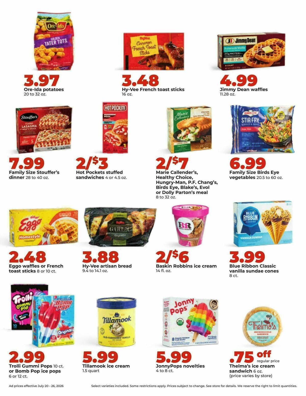 Hy-Vee Weekly Ad from July 20