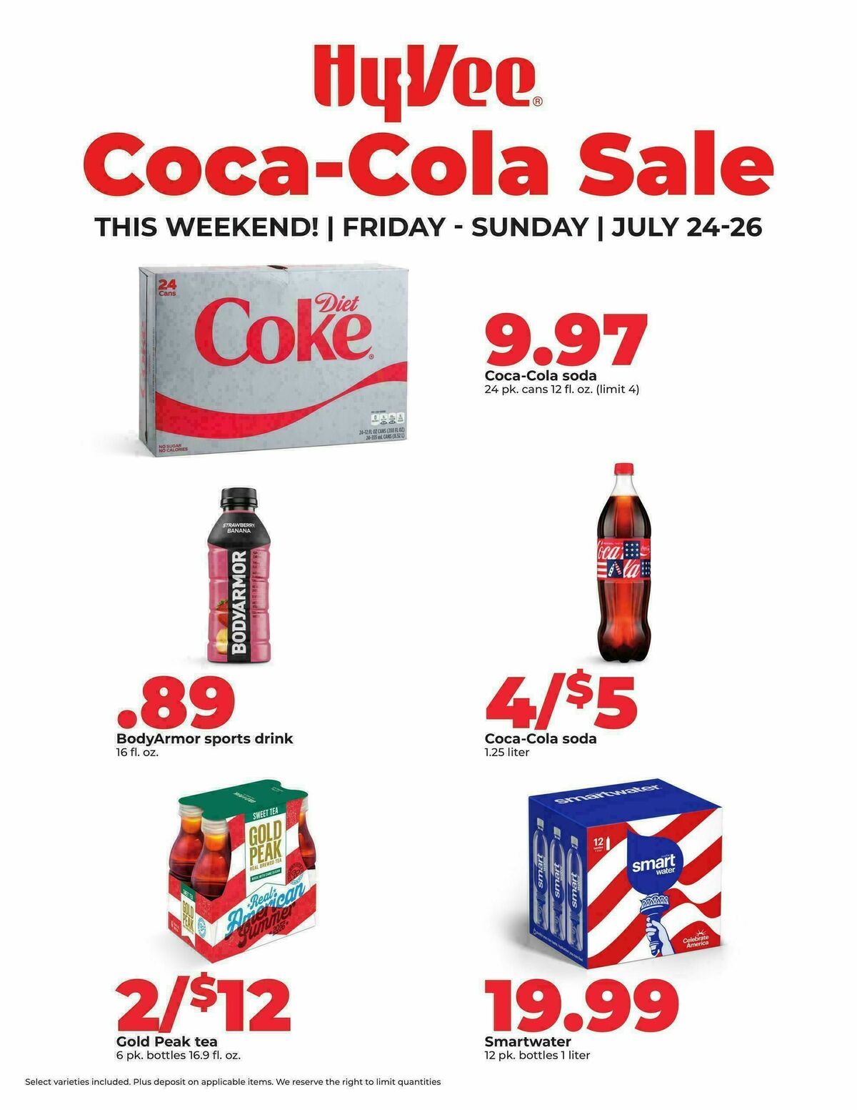 Hy-Vee Coca-Cola Sale Weekly Ad from July 24