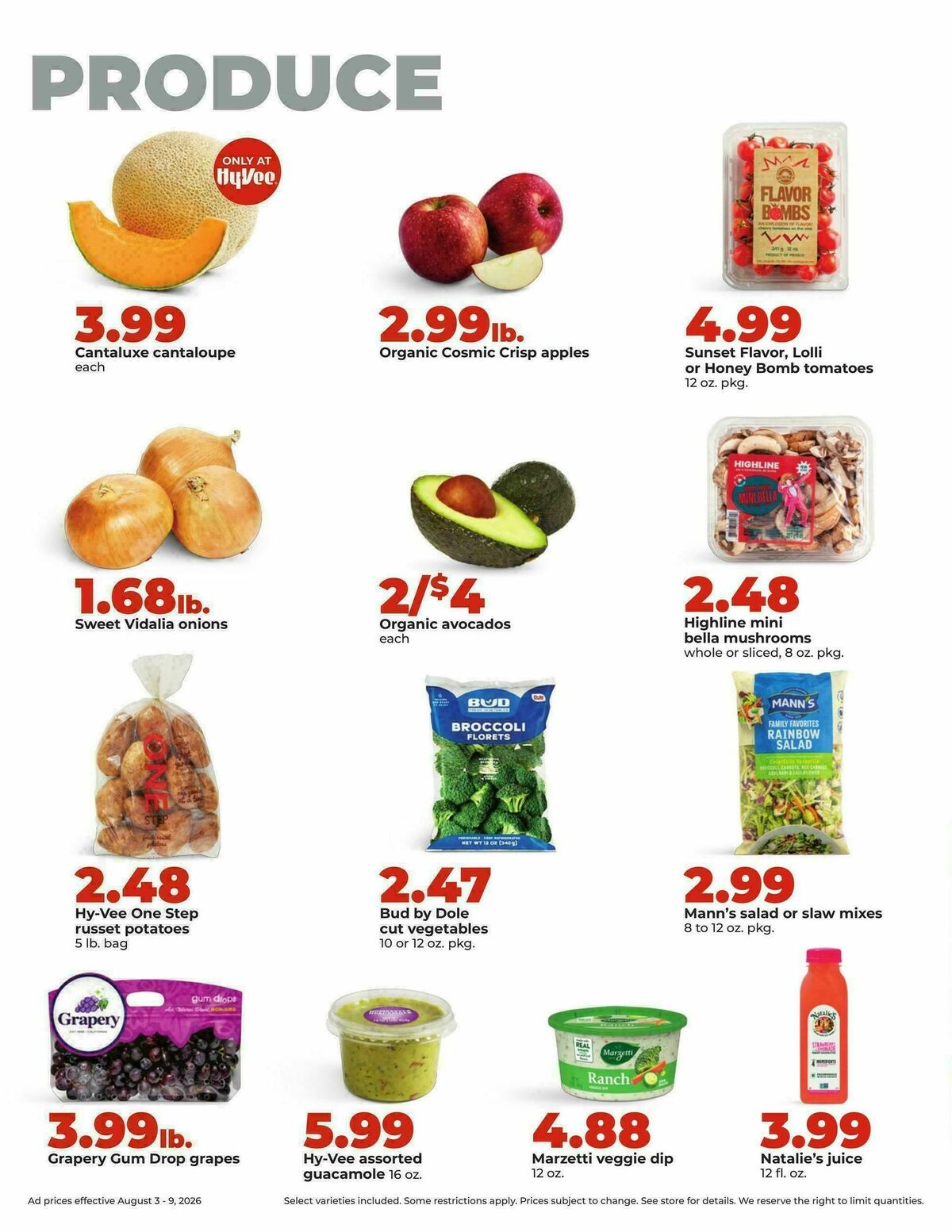 Hy-Vee Weekly Ad from August 3